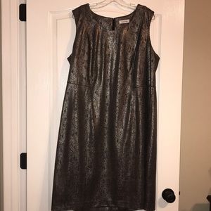 Calvin Klein sz 18W silver snake print dress